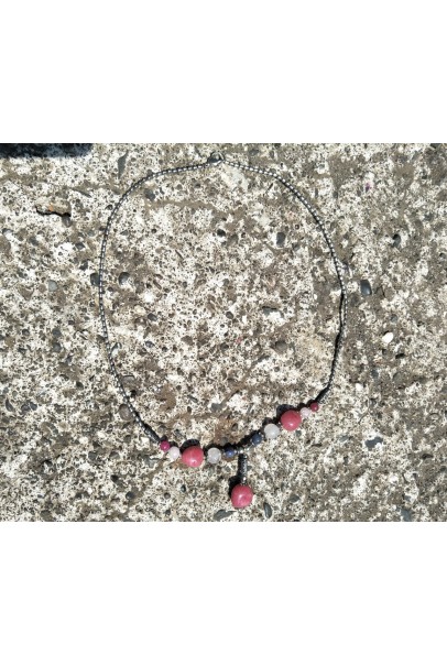 Alphabey's Melted gems stone Brass Silver Oxidised Necklace for Women Alphabey's Melted gems stone Brass Silver Oxidised Necklace for Women